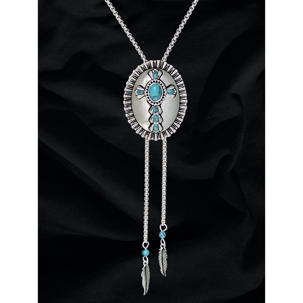 Montana Silversmiths Necklace Womens Unbroken Faith Cross Bolo New